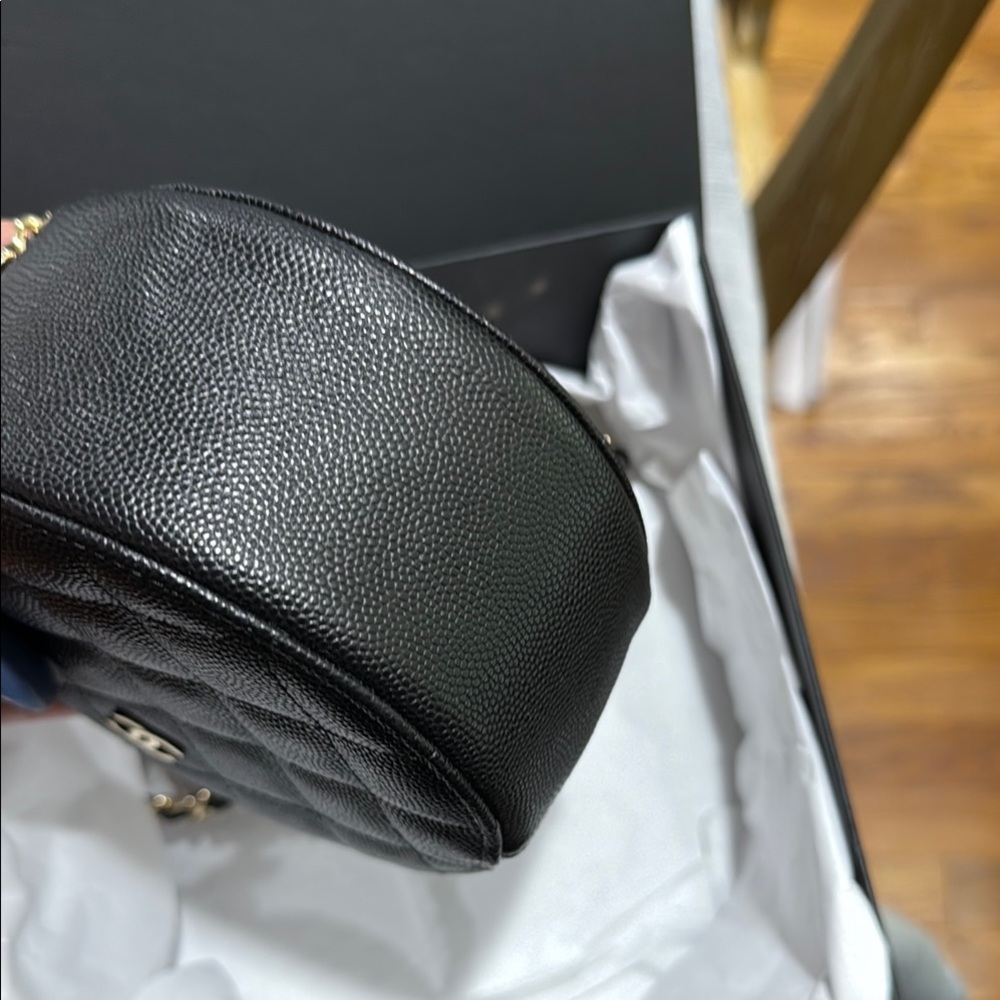 CHANEL Black Mini Quilted Bag with Metallic Hardware - Picture 3 of 7